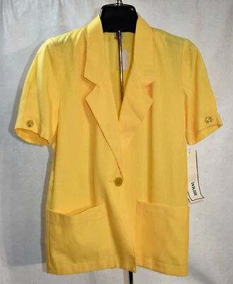 Blazer Sag Harbor amarillo talla 4 chaqueta pequeña  Foto 1 de 4