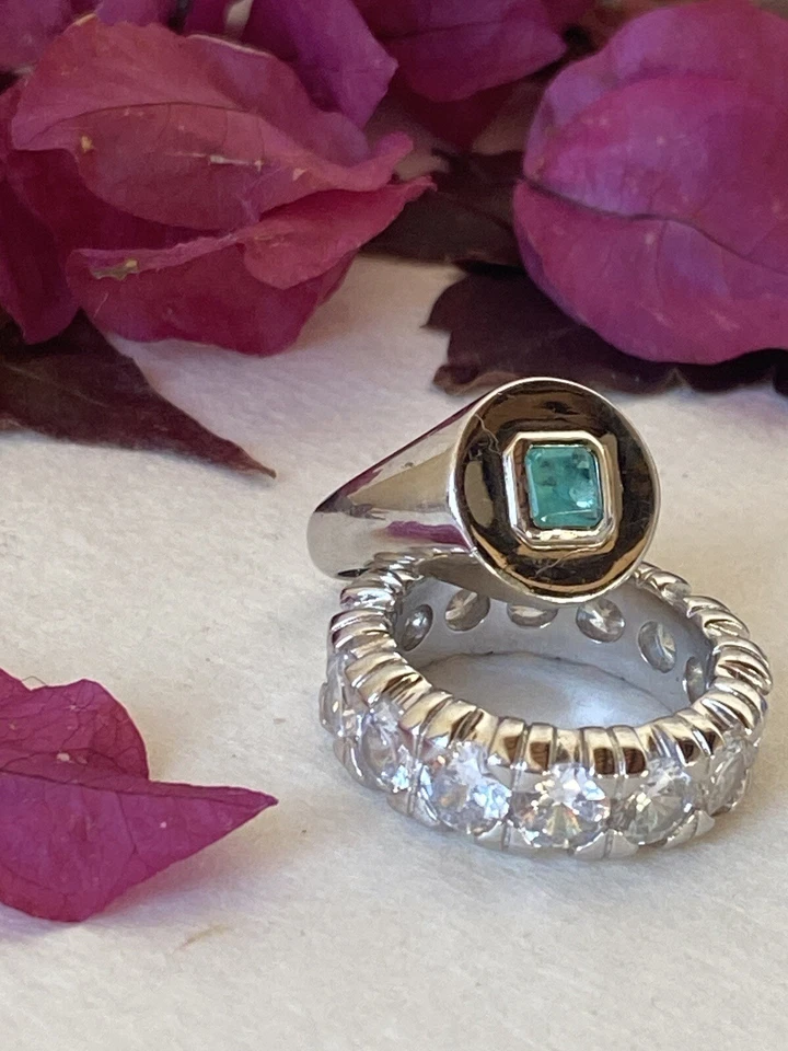 Anello Chavalier Argento Smeraldo  - Immagine 1 di 4