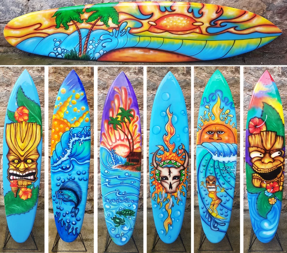 Über 100 Designs in unserem Shop, 130 cm Dekosurfboard Surfboard Surfbrett Beach - Bild 1 von 1