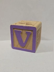 Bloque alfabeto madera letra V repuesto artesanías 1,5"  - Imagen 1 de 6