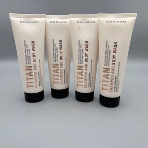 NOS Unopened Bundle of 4 Pure Romance Titan Clean For Men Shampoo & Body Wash - Picture 1 of 5