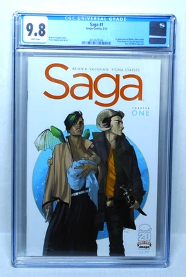 Saga #1 CGC 9.8 WP First Print 1st Marco Alana The Will Lying Cat Image 2012 - Image 1 of 4