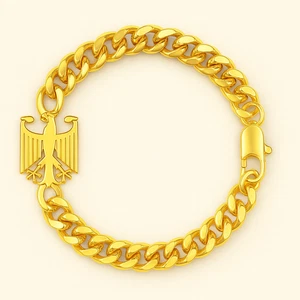 Herren-/Damen-Armband Deutschland mit Bundesadler – Edelstah – massiv & zeitlos - Bild 1 von 1