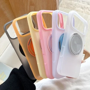 Liquid Silicone Case For iPhone16/15/14/13 / 17 Pro Max/ Air With 360° Kickstand - Picture 1 of 12
