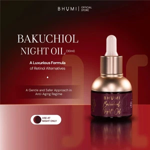 BHUMI Bakuchiol Night Oil 30ml – Gentle Retinol Alternative for Night Care - Picture 1 of 3