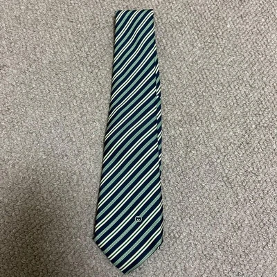 New Unused Gucci Neck Tie Navy White Stripe 100%Silk Made in Italy - Image 1 of 3