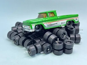 BL01 - Lot 20 Set Hotwheels 1/64 Real Riders # Deep Dish Black 12.5mm Short - Picture 1 of 5
