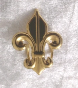 Scarf Ring Gold-Tone Fleur-de-Lis , Vintage Style Decorative Accent Loop, - Picture 1 of 5