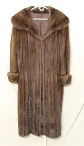 Abrigo clásico de piel de visón talla Chaqueta pequeña/mediana 51" largo - Imagen 1 de 18