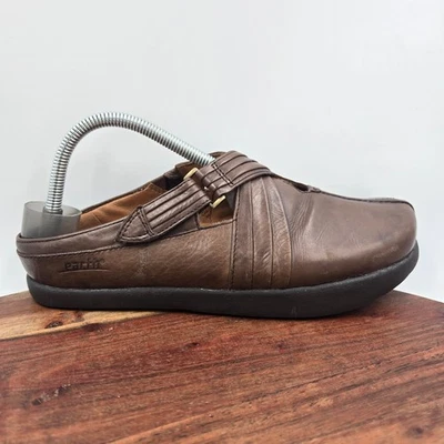 Earth Kalso Fawn Shoes Women's 8B Brown Leather Mule Clog Comfort Negative Heel - Image 1 of 4