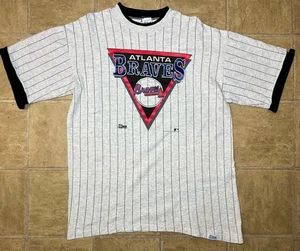 Camiseta De Colección Años 90 Atlanta Braves Gráfica Rayas Para Hombre XL Salem Ropa Deportiva - Imagen 1 de 13