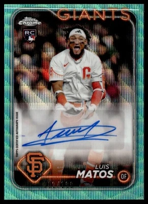 2024 Topps Chrome Update Aqua Wave Refractor Auto Luis Matos RC 002/199 #AC-LM - Image 1 of 2