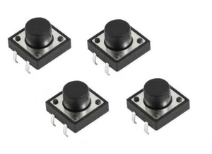 12 Pezi Pulsanti Tattili Breadboard MIS: 12x12x6mm - Foto 1 di 1