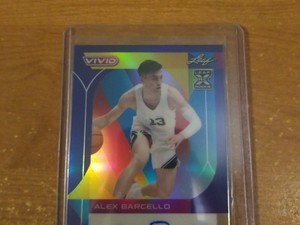 2022-23 LEAF VIVID BASKETBALL 10/30 NAVY BLUE AUTO #BA-AB1 ALEX BARCELLO NM/M