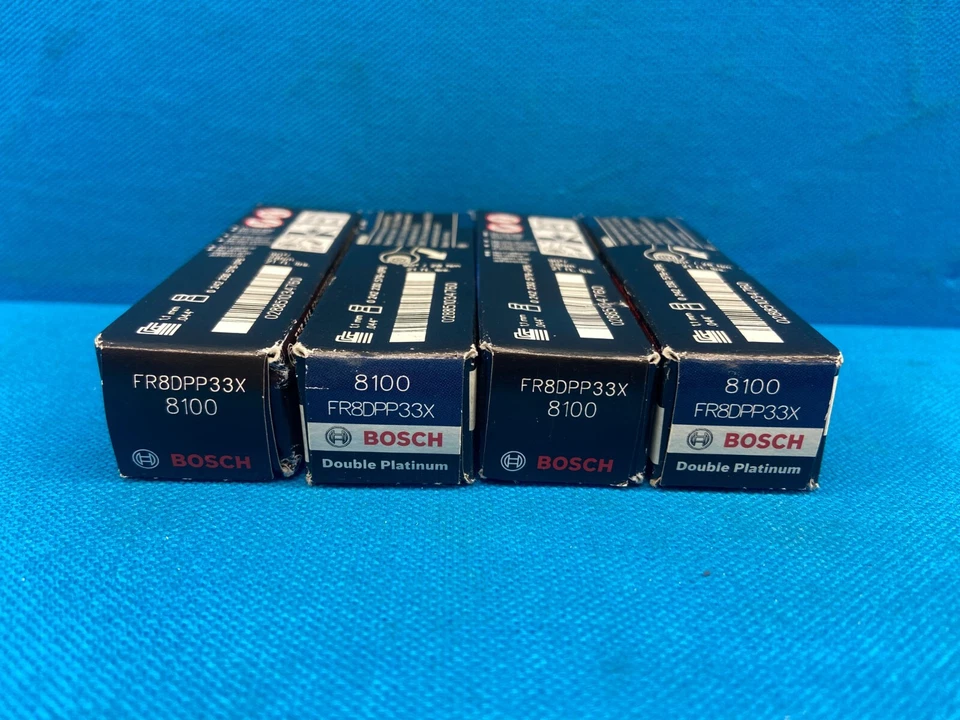 Lote de 4 bujías Bosch 8100 doble platino para Dodge Ram 2500 V8 1995-1999 Foto 1 de 4