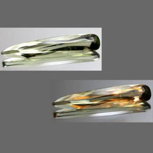 3.62 ct Charming Pear (25 x 5 mm) Turkey Color Change Diaspore Loose Gemstone - Picture 1 of 4