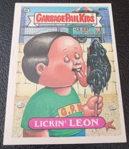 1987 Garbage Pail Kids Original Series 10 (GPK-OS10) #408a Lickin' Leon - Bild 1 von 2
