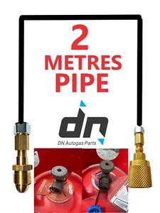 TRANSFER GAS HOSE FORKLIFT CYLINDER TO UK POL LPG 2METRE PIPE - Picture 1 of 5