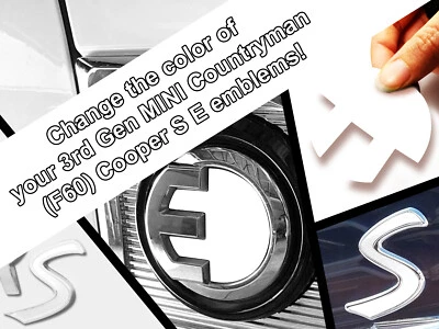 Insertos de calcomanía y lanzadera emblema D203 para MINI Cooper Countryman HYBRID F60 SE Foto 1 de 3
