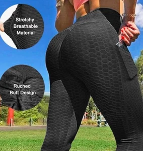 Scrunch Butt Lifting Leggings with Pockets for Women - Picture 1 of 4
