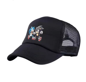 Sonic & Shadow Design Cap for Kids Trucker Hat w/ Mesh back  in 3 colors - Picture 1 of 10