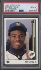 KEN GRIFFEY PSA 10 1989 UPPER DECK UD BASEBALL #1 STAR ROOKIE RC MARINERS 3508
