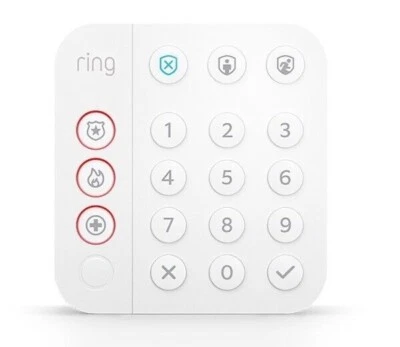 NEW Ring Alarm 2nd Gen Mountable Wireless Keypad 4AK1SZ-0EN0 w/ Power Adapter - Image 1 of 3