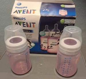 Philips AVENT Natural Baby Bottles 9 oz 2 Pack Anti Colic 1M+ OPEN BOX UG18 - Picture 1 of 2