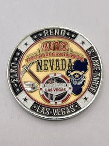 FBI Dept Of Justice Reno Las Vegas Elko S. Lake Tahoe Nevada Challenge Coin - Picture 1 of 5