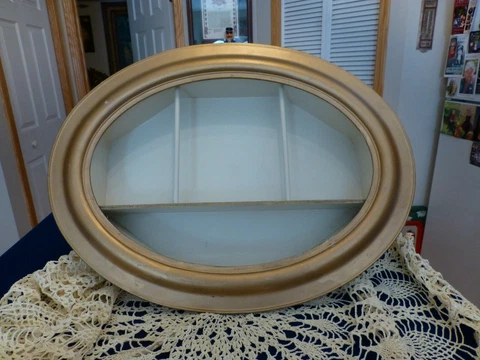 vintage oval 1900's frame made into a shadow box Cover