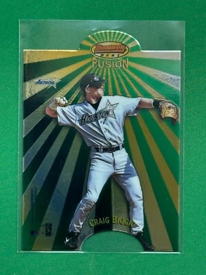 1998 Bowman's Best Mirror Image Fusion Die-Cut #MI13 Craig Biggio Chad Hermansen - Image 1 of 2