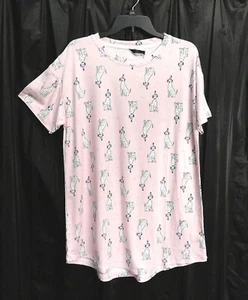 XL DOGS DALMATIONS JACLYN ULTRA SOFT STRETCH KNIT NIGHT SLEEP SHIRT NIGHTGOWN - Picture 1 of 3