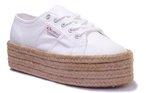 Superga 2790 Cotropew Scarpe Da Donna In Tela Bianco Taglia UK 3 - 8 - Picture 1 of 12