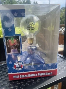 Vintage  Stars Lamp New Base And Light Bulb - Picture 1 of 4