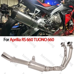 Slip on Exhaust Pipe For Aprilia RS 660 TUONO 660 2020-2023 Front Mid Link Pipe - Foto 1 di 7