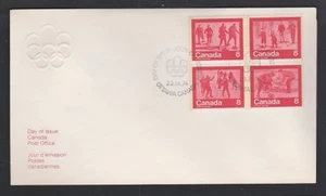 Canada- OFDC 644-47 1974  Olympics Winter  block 4 - Picture 1 of 1
