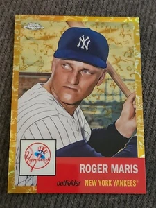 2022 Roger Maris Topps Chrome Platinum Anniversary Cream GOLD Refractor /50 SP - Picture 1 of 3