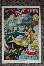 Robert Houdin magician poster #10 1891 Les Farces De La Lune