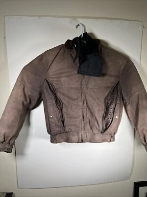 Firstgear Mens L Motorcycle Jacket Brown With Snap-in Thermoliner Vintage Moto - Image 1 of 4