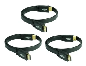 3x 2,5m High Speed HDMI Flach Kabel(Ultra HD, 4Kx2K, HDTV, 3D, ARC) 3 Stück !! - Bild 1 von 2