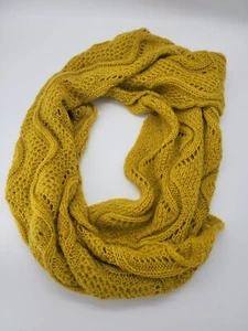 Cocoa + Carmen Infinity Scarf Mustard Yellow One Size Knit Winter Fashion - Picture 1 of 5