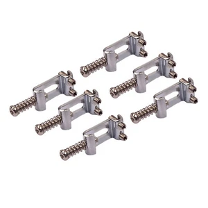 6Pcs Metal Nickel Bridge Saddles For Stratocaster Telecaster Electric Guitar - Picture 1 of 7