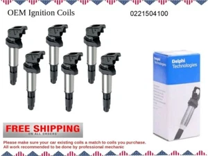 New 6 Ignition Coils For 2001-2010 models I4 I6 V8 V12 /OEM 0221504100 / GENUINE - Picture 1 of 2