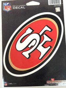 NFL San Francisco 49ers - 6 1/2" x 3 7/8" Die Cut Window Decal, New - Picture 1 of 4