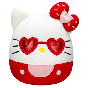 Squishmallows x Sanrio Hello Kitty 14 inch Red Sunglasses Sprinkle Bow FREE SHIP