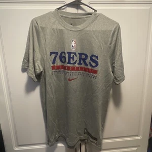 Philadelphia 76ers Sixers Shooting Shirt Gray Nike Dri-Fit Player Issued Small - Picture 1 of 3