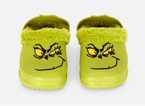 The Grinch Clogs Hausschuhe Crocs Kunstfell grün - Bild 1 von 5