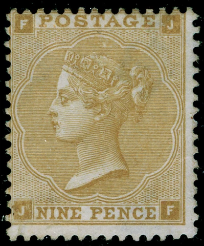 SG87, 9d straw, M MINT. Cat £4000. JF Cover