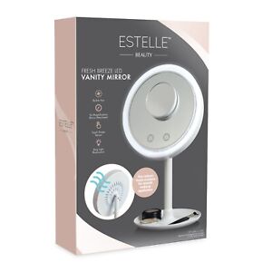 Vanity Mirror with Light and Fan - Touch sensor - 5x Magnification attachment