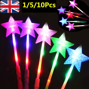 10x LED Magic Star Wand Flashing Light Up Glow Sticks Christmas Party Concert-UK